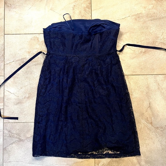 A Pea in the Pod - Special Occasion Navy Cocktail Dress -Maternity Large - Picture 2 of 4